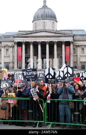 London, Großbritannien. 11. Januar 2020. Nicht gegen den Iran, "Kein Krieg gegen den Iran" - Demonstration in Central London. Quelle: Matthew Chattle/Alamy leben Nachrichten Stockfoto