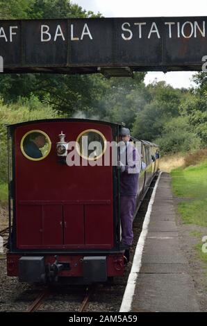 Dampfzug, Maid Marian, Bala Lake Railway Wales, Großbritannien, Großbritannien, Europa. Stockfoto