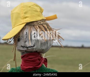 Die stanghow Vogelscheuchen 2019, Teil der North Yorkshire Scarecrow Festival. Stockfoto