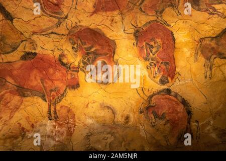 Neocave of Cave of Altamira, Nationalmuseum und Forschungszentrum von Altamira, Santillana del Mar, Kantabrien, Spanien Stockfoto