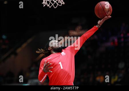 Braunschweig, 14. Dezember 2019: Paris Lee von Brose Bamberg im Aufwärmtraining vor dem Basketball-BBL-Pokal-Spiel im Einsatz Stockfoto