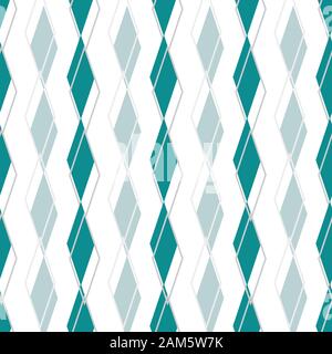 Glitt Argyle, Reihen von blau grüne Dreiecke etwas registrieren, Spaß Spiel auf traditionellen argyle Stil, Vektor Oberfläche Muster wiederholen Design Stock Vektor