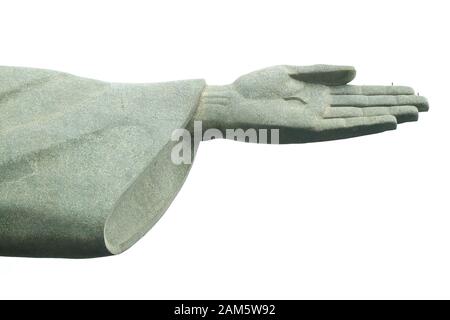 Linke Hand von Christus der Erlöser, 30 Meter Hohe Statue von Jesus Christus auf dem Berg Corcovado in Rio de Janeiro, Brasilien Stockfoto