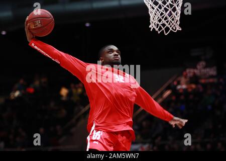 Braunschweig, 14. Dezember 2019: Retin Obasohan von Brose Bamberg im Aufwärmtraining vor dem BBL-Pokal-Spiel im Einsatz Stockfoto