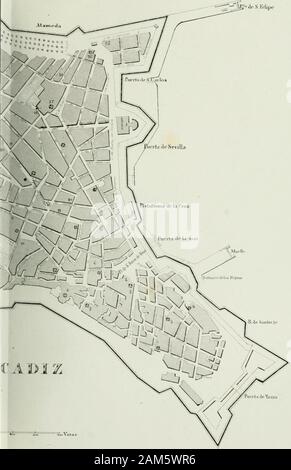 Cádiz ein la Guerra de la Independencia, cuadro Historico. FlaiaiovniA^^^ PP JP 1 A Y 0 sterben en 1812 Escala IC añílela cía. fAJ&gt; ich 7. Sao toa Axa Stockfoto