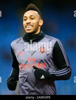 London, Großbritannien. 11. Jan 2020. Pierre-Emerick Aubameyang von Arsenal in der pre-match Warm-up Während der Englischen Premier League Match zwischen Crystal Palace und Arsenal am 11. Januar 2020 an Selhurst Park Stadion in London, England. (Foto durch AFS/Espa-Images) Credit: Cal Sport Media/Alamy leben Nachrichten Stockfoto