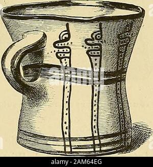 Gazette des beaux-arts. VASE PRINJITIF D lALYSOS. Lon a écrit sur les fouilles de Mycènes, Mais sans de Publier aucun Jus-Quà vorhanden. Je dois à lamicale obligeance de M. Newton de pouvoir endonner ici Deux spécimens, Représentant ce que le jappellerai Dekor. VASE PRIMITIF D lALYSOS. végétal et le Dekor Marin. Sur le Lun eine céramiste manifestement cherchéà imiter des Plantes herbacées poussant au Milieu de Rochers; sur lauti - eil sest efforcé de Kopierer des serpules Marines ou plutôt Encore quelquun XIX. - 2 = PÉRIODE. 43 338 GAZETTE DES BEAUX-AUTS.des Mollusques nicht rapproche lapparence se de Stockfoto