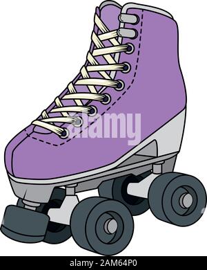 Roller Skate neunziger Jahre, retro-isoliertes Symbol Stock Vektor