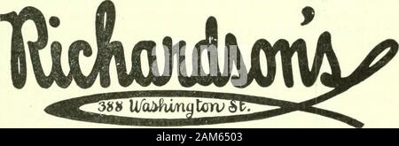 Diese Woche in Boston. ds. Blanchard, King & Co., 250 Boylston St., Anzeigen manynew Kreationen in Damen Halstücher, Seidenkrawatten " />, einschließlich bestickte Bettwäsche col - Lars und Bestände und Fancy Bögen. Beim Kauf von Pelzen ist es notwendig, absolutes Vertrauen in das Haus, das Sie vom Kauf haben. Der Ruf der Halle & Hancock Co.,420 Washington St., begeistert gerade dieses Vertrauen bei yourselections von ihren sehr umfassenden Bestand an zuverlässige Felle. Diese WOCHE IN BOSTON MONTAG, FEB. 2-Con. Konzerte Czcrzvonky Streichquartett, an Stcincrt Hall, 8 S. m. Rossinis Sfabat Mater, bei Peoples Temple, 8/&gt;. ni. IH Stockfoto