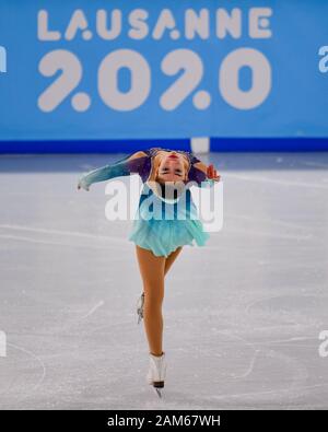 LAUSANNE, Schweiz. 11. Jan 2020. SCHERMANN Regina konkurriert in Women's Short Programms während der Lausanne 2020 Youth Olympic Games in Lausanne Skating Arena am Samstag, den 11. Januar 2020. LAUSANNE, Schweiz. Credit: Taka G Wu/Alamy leben Nachrichten Stockfoto