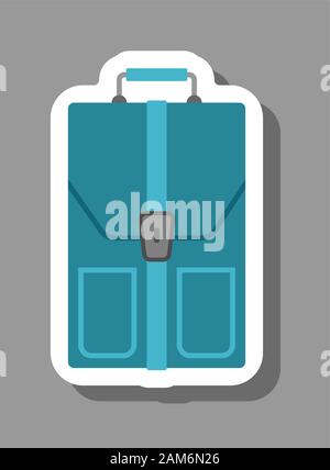 Aktenmappe für Präsentation Symbole. Alle Objekte, Schatten und Hintergrund sind in verschiedenen Schichten. Stock Vektor