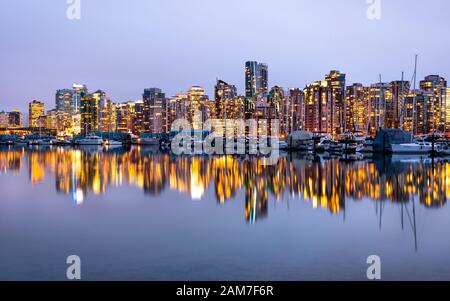 Skyline von Vancouver mit Waterfront Stockfoto
