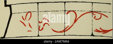 Sechsten Bericht und Inventar von Denkmälern und Bauten in der Grafschaft Berwick. Abb. 127.-Key-Platte: Innen, nördlichen Querschiff Gang, Dryburgh Abbey (Nr. 258.), S. 134. DRYBUROM ABTEI.. Dekoration auf Ebenen beschriftete B AUF KEY Platte anbringen (IZ7) Stockfoto