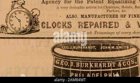 McElroy's Philadelphia City Verzeichnis. 5l^HX 3 EEEim WERBUNG. 31 L. BENKEET, FRANZÖSISCH BOOT TEEKOCHER W86 UEBJ&K4JI".* SYA 1 &, Nr. 6: 53 (alte Nr. § 09) Chestnut St., unten 7., Nordseite, PHILABELPHIA. Stockfoto