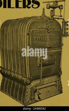 Mechanische Contracting & Sanitär Januar-dezember 1908. RIE, PA., USA und Sanitärtechniker von Kanada die MACLEAN Publishing Company, Limited, Verlage MONTREAL, 232 McGill St. TORONTO, 10 Front St. E. WINNIPEG, 511 Union Bank BIdg. LONDON, GER., 88 Fleet St. z. B. Vol. II. Nr. 10. (Neue Serie). Amt für Veröffentlichungen: 10 Front St. East, Toronto, 20. Mai 1908. Alte Serie, Vol. XX. Nr. 10 VIkINO Kessel Die erfolgreichsten vertikale Kessel auf theCanadian Markt - zwei Nummer 30-6 (gekoppelten) wurden in die Bank von Montreal ins Stocken geraten. Belleville, - Wm. McGieplumber war die Heizung an,-w Stockfoto