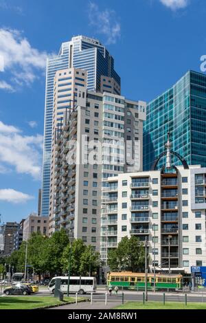 Moderne Apartmentgebäude in Melbourne, Australien Stockfoto