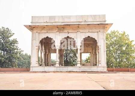 Gebäude im Red Fort Komplex in Delhi Indien Stockfoto