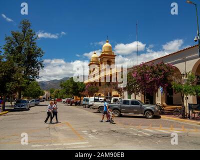 Straßenszene in Cafayate, Argentinien Stockfoto