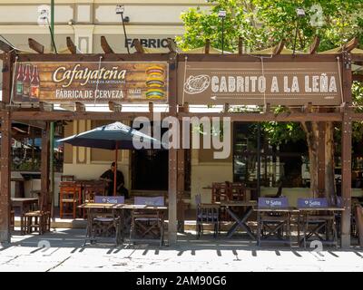 Straßenszene in Cafayate, Argentinien Stockfoto