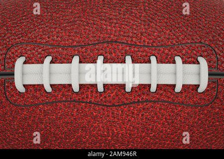 3D-Rendering american Football Ball Nahaufnahme Stockfoto