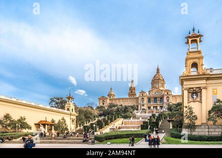 Der Charme von Montjuic Stockfoto