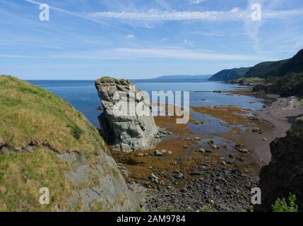 Gros Morne National Park in Neufundland Kanada. Meeresufer, Flüsse, alte Berge Stockfoto