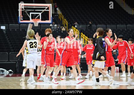 Saitama, Japan. Kredit: Matsuo. Januar 2020. Denso Iris Teamgruppe Basketball: Das 86. Empress Cup Alle Japan Damen Basketball Championship Viertelfinalspiel zwischen Yamanashi Queenbees-Denso Iris in der Saitama Super Arena in Saitama, Japan. Gutschrift: Matsuo .K/AFLO SPORT/Alamy Live News Stockfoto