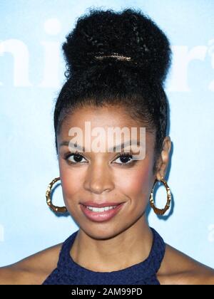 Pasadena, Vereinigte Staaten. Januar 2020. Pasadena, LOS ANGELES, KALIFORNIEN, USA - 11. JANUAR: Susan Kelechi Watson kommt zur NBCUniversal Winter-TCA-Pressetour 2020 im Langham Huntington Hotel am 11. Januar 2020 in Pasadena, Los Angeles, Kalifornien, USA. (Foto von Xavier Collin/Image Press Agency) Credit: Image Press Agency/Alamy Live News Stockfoto