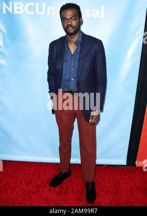 Pasadena, Vereinigte Staaten. Januar 2020. Pasadena, LOS ANGELES, KALIFORNIEN, USA - 11. JANUAR: William Jackson Harper kommt zur NBCUniversal Winter TCA Press Tour 2020, die am 11. Januar 2020 im Langham Huntington Hotel in Pasadena, Los Angeles, Kalifornien, USA stattfindet. (Foto von Xavier Collin/Image Press Agency) Credit: Image Press Agency/Alamy Live News Stockfoto
