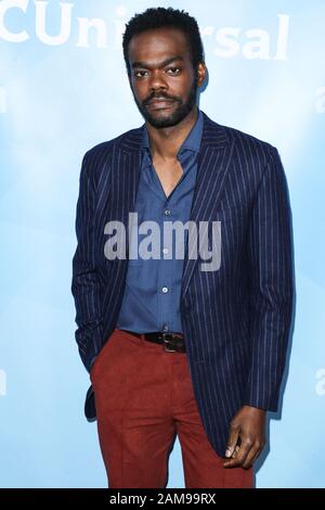 Pasadena, Vereinigte Staaten. Januar 2020. Pasadena, LOS ANGELES, KALIFORNIEN, USA - 11. JANUAR: William Jackson Harper kommt zur NBCUniversal Winter TCA Press Tour 2020, die am 11. Januar 2020 im Langham Huntington Hotel in Pasadena, Los Angeles, Kalifornien, USA stattfindet. (Foto von Xavier Collin/Image Press Agency) Credit: Image Press Agency/Alamy Live News Stockfoto