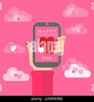 Happy Valentines Day Vector-Konzept Stockfoto