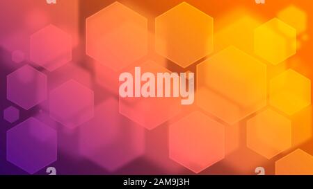Schöner bunter Hintergrund mit geometrischem Bokeh-Effekt. Farbenfrohe Bokeh-Illustration Stockfoto