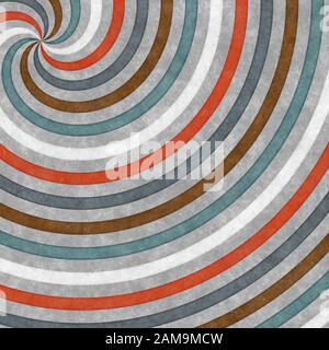 Abstrakter, spiraliger Hintergrund im Vintage-Look Stockfoto
