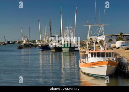 Angelboote/Fischerboote in Galveston, Texas, USA Stockfoto