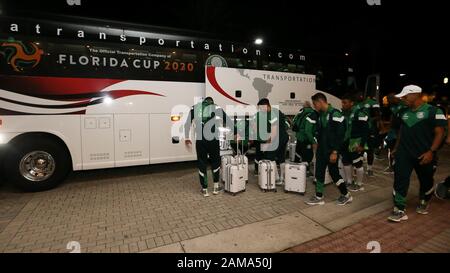 Orlando, Florida, USA. Januar 2020. SE Palmeiras Spieler während der Landung in Orlando, Florida. Kredit: Cesar Greco/FotoArena/Alamy Live News Stockfoto