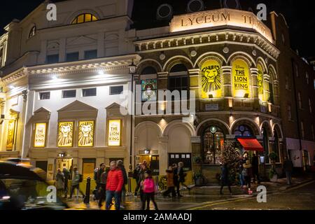 Das Lyceum Theatre zeigt die lange Bühnenshow des König der Löwen, London Stockfoto