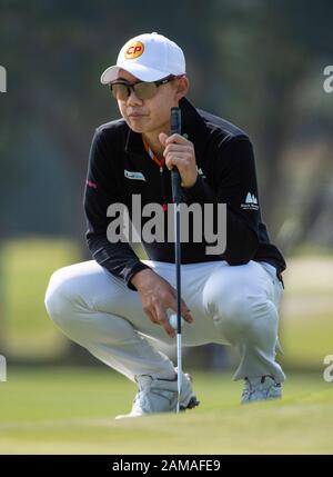 Fanling, Hongkong, China. Januar 2020. Hong Kong Open Golf, Finalrunde. Jazz Janewattanond aus Thailand auf dem 3. Green. Credit: HKPhotoNews/Alamy Live News Stockfoto