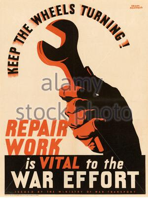 Britische Weltkrieg 2 Information der Öffentlichkeit Propaganda Poster Stockfoto