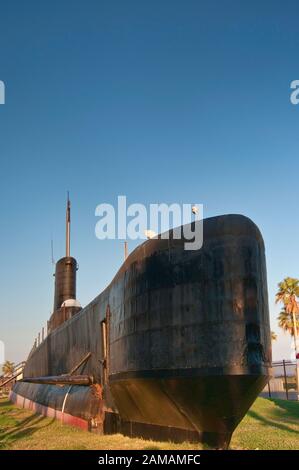 Stern von USS Cavalla, U-Boot WW2, im Seawolf Park, Pelican Island, Galveston, Texas, USA Stockfoto
