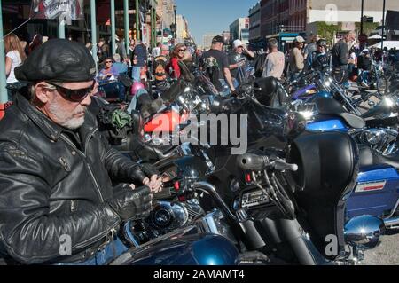 Lone Star Biker Rally on The Strand in Galveston, Texas, USA Stockfoto