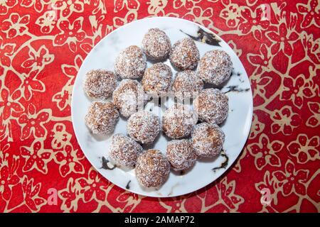 Coconut Rum Kugeln Stockfoto