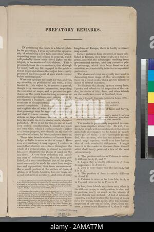 Präfatorische Bemerkungen [Richtung Westen; 27] Inhalt auf t.p NYPL-Kopie nicht perfekt: 13 Karten wollen. Die Linderung ist auf der Abbildung und durch Hächungen dargestellt. Citation/Reference: Phillips 1372 National Endowment for the Humanities Grant for Access to Early Maps of the Middle Atlantic Seaboard.; Präfatorische Bemerkungen. Stockfoto