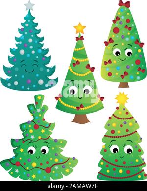 Stilisierte Christmas Trees Kollektion 2 - eps10 Vektorgrafiken. Stock Vektor