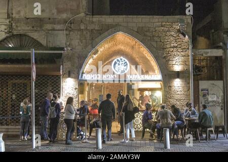 Restaurant Yaffa Knafeh, Jaffa, Tel Aviv, Israel Stockfoto