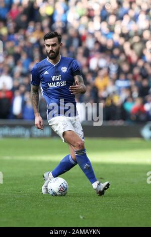 Cardiff, Großbritannien. Januar 2020. Marlon Pack of Cardiff City beim EFL Sky Bet Championship Match zwischen Cardiff City und Swansea City im Cardiff City Stadium, Cardiff, Wales am 12. Januar 2020. Foto von Dave Peters. Nur redaktionelle Nutzung, Lizenz für kommerzielle Nutzung erforderlich. Keine Verwendung bei Wetten, Spielen oder einer einzelnen Club-/Liga-/Spielerpublikationen. Kredit: UK Sports Pics Ltd/Alamy Live News Stockfoto