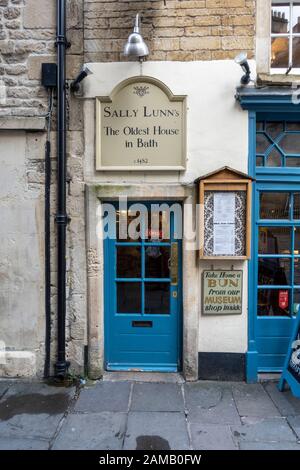 Sally Lunns Historic Eating House & Museum. Das älteste Haus in Bath, North Parade Passage, Bath, Somerset, England, Großbritannien Stockfoto