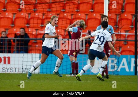 London, Großbritannien. Januar 2020. London, ENGLAND - 12. Januar: Während Barclays FA Women's Super League zwischen Tottenham Hotspur und West Ham United im Hive Stadium, London, Großbritannien am 12. Januar 2020 Credit: Action Foto Sport/Alamy Live News Stockfoto