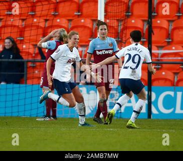 London, Großbritannien. Januar 2020. London, ENGLAND - 12. Januar: Während Barclays FA Women's Super League zwischen Tottenham Hotspur und West Ham United im Hive Stadium, London, Großbritannien am 12. Januar 2020 Credit: Action Foto Sport/Alamy Live News Stockfoto