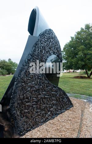 Waffen in die Plastiken von Plowshares in Harrisonburg, Virginia Stockfoto