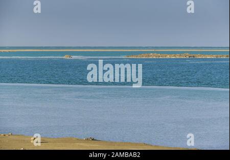 Südliches Totes Meer nahe En Bokek, Israel Stockfoto